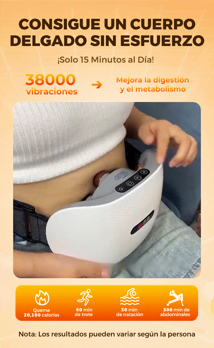 Masajeador Abdominal Eléctrico Inalámbrico – Quema Grasa, Reduce Hinchazón y Activa la Digestión Natural