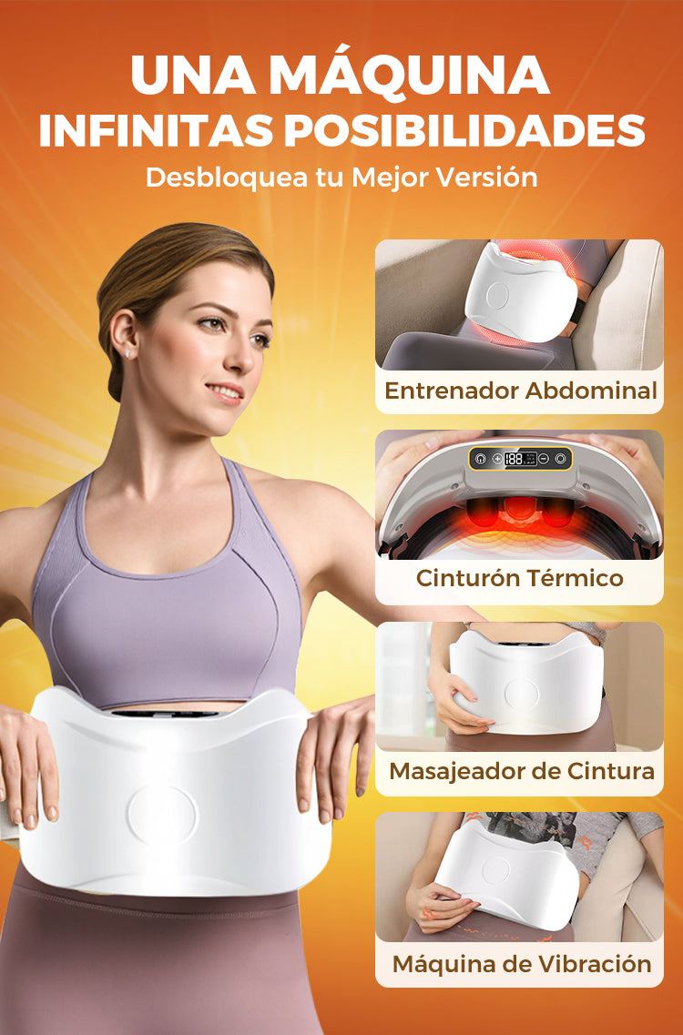 Masajeador Abdominal Eléctrico Inalámbrico – Quema Grasa, Reduce Hinchazón y Activa la Digestión Natural