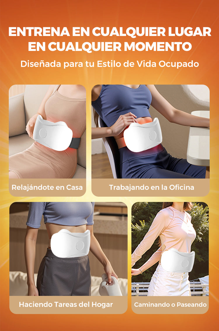 Masajeador Abdominal Eléctrico Inalámbrico – Quema Grasa, Reduce Hinchazón y Activa la Digestión Natural