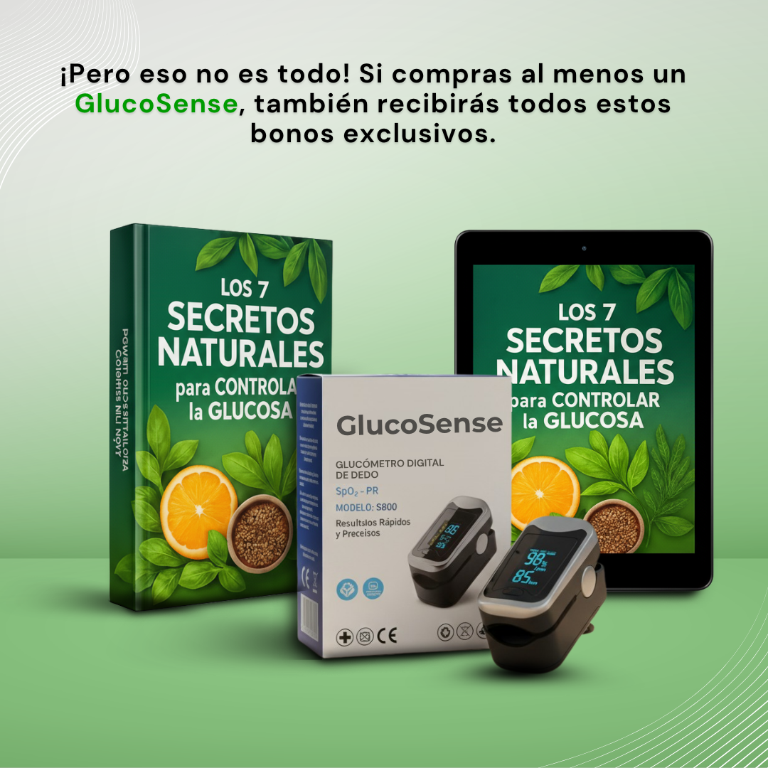 GlucoSense™ 3 en 1 - Glucosa, Presión y Oxígeno Sin Agujas