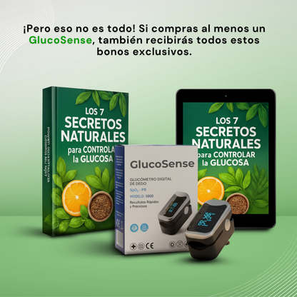 GlucoSense™ 3 en 1 - Glucosa, Presión y Oxígeno Sin Agujas