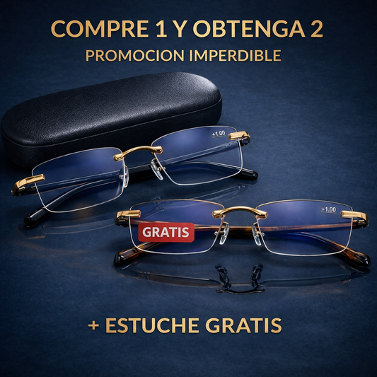 ¡COMPRA 1 Y OBTÉN 2! Gafas Flexibles TR90: Adiós al Cansancio Ocular con Filtro Azul + Estuche de Regalo